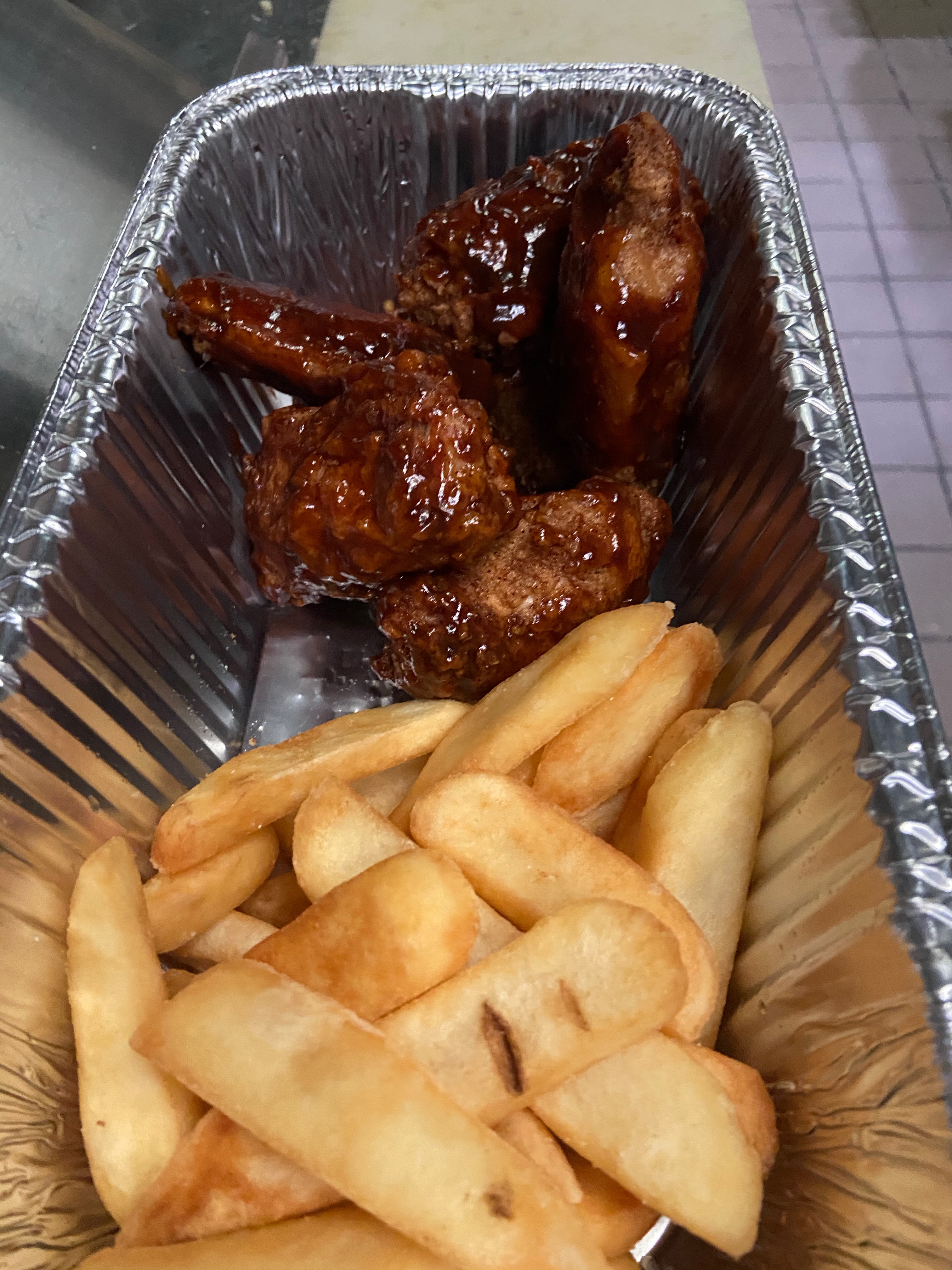 Wings and fries